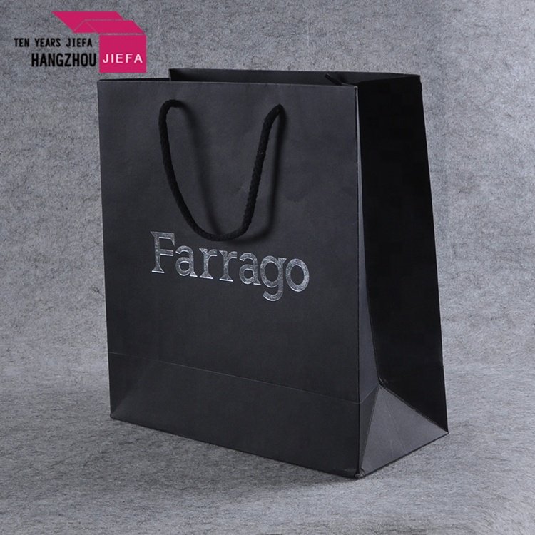 High Quality Clothing Store Packaging Boutique Shopping Paper Bags with handles
