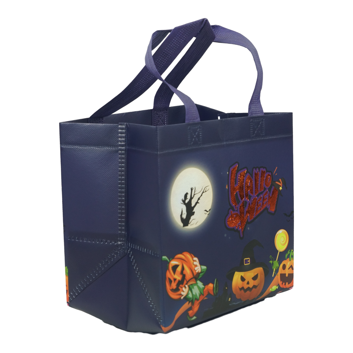 Reusable Halloween PP Laminated Full Printing Non Woven Shopping Bag Eco Friendly Recycle Grocery Bag