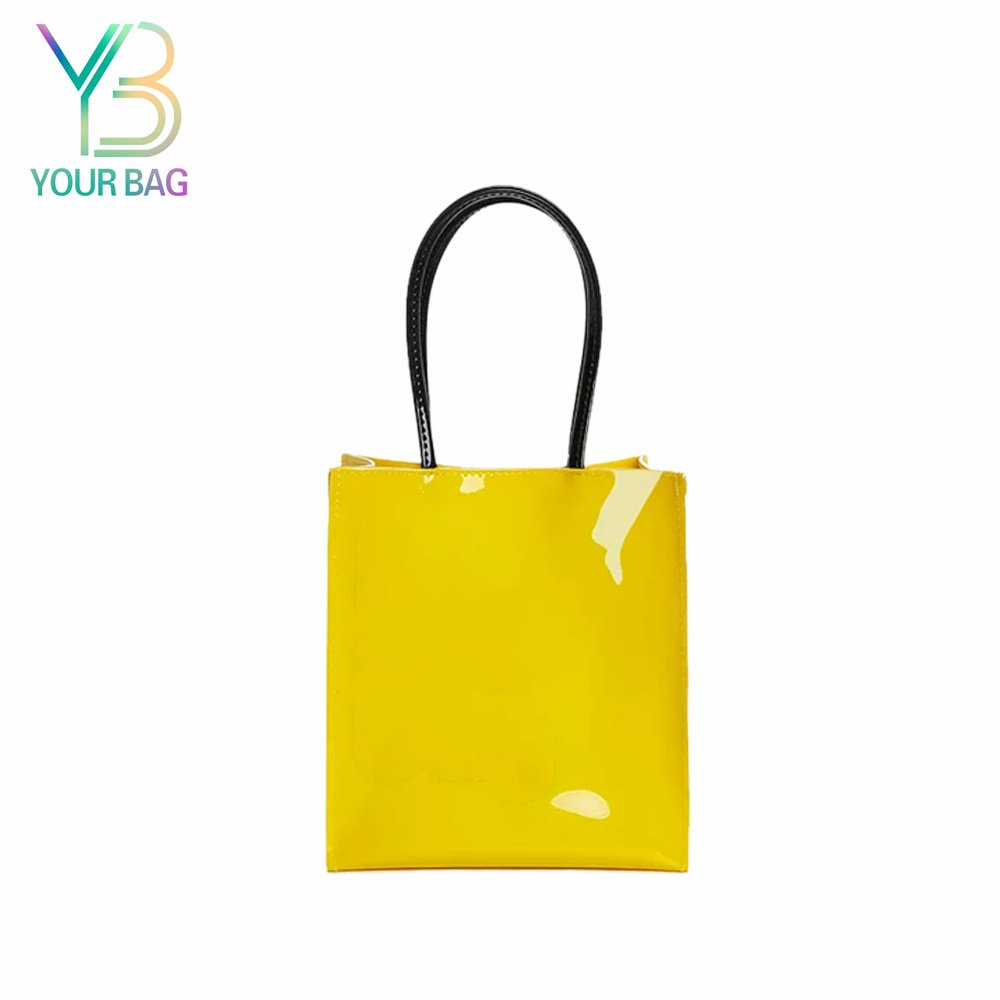 Hot Selling Good Quality Double handle Small Korean PVC tote Shopping bag with Custom Printed logo