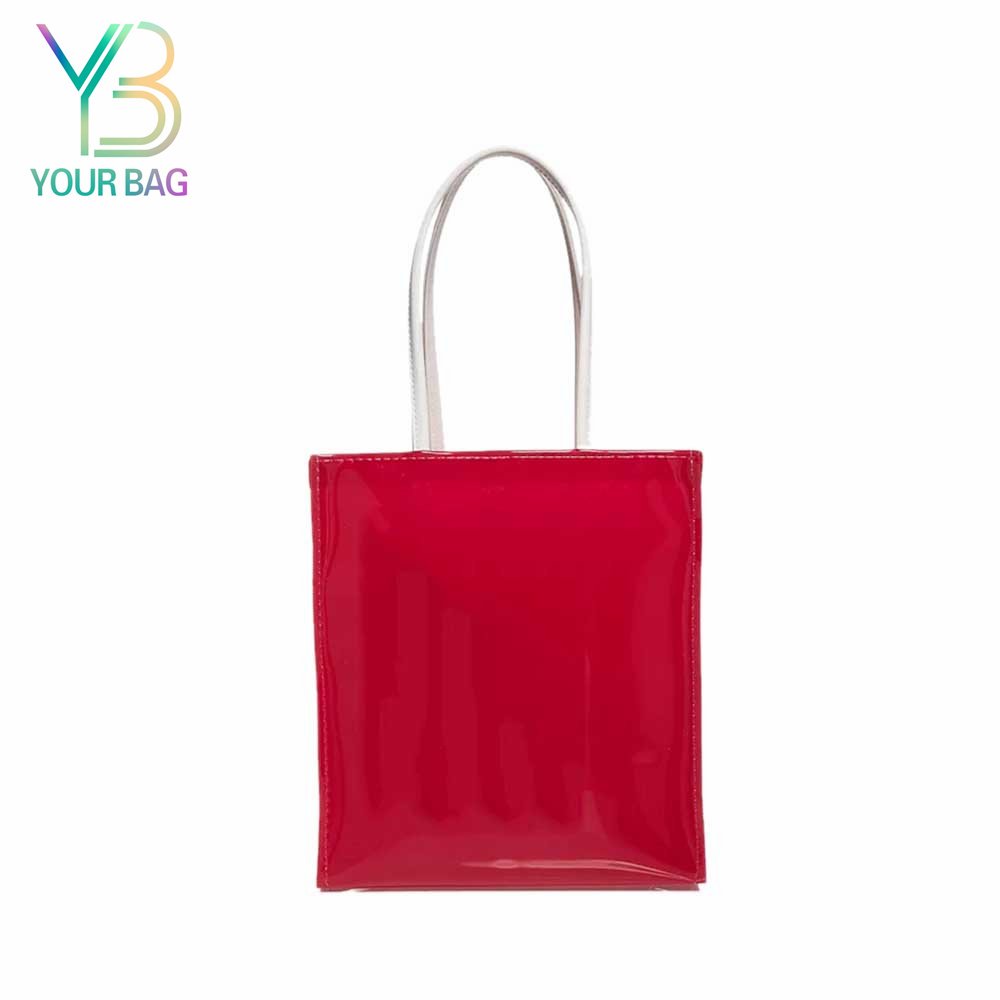 Hot Selling Good Quality Double handle Small Korean PVC tote Shopping bag with Custom Printed logo
