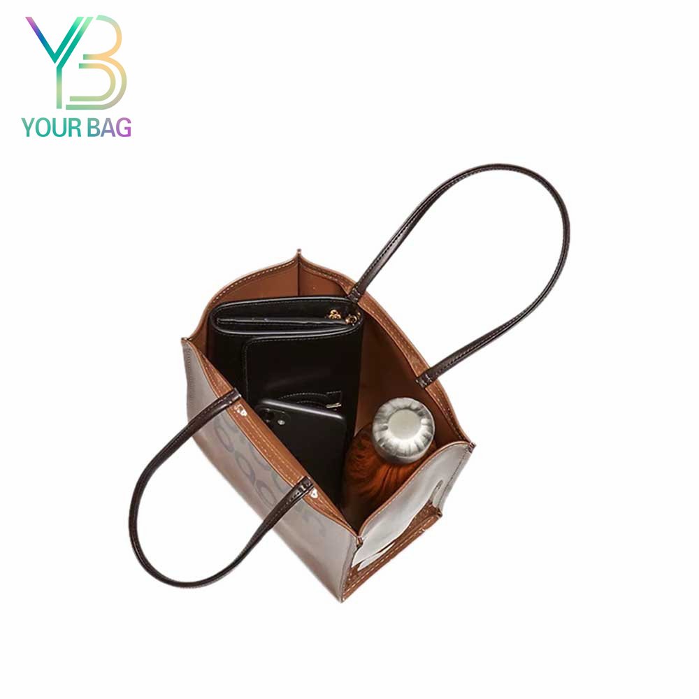 Hot Selling Good Quality Double handle Small Korean PVC tote Shopping bag with Custom Printed logo