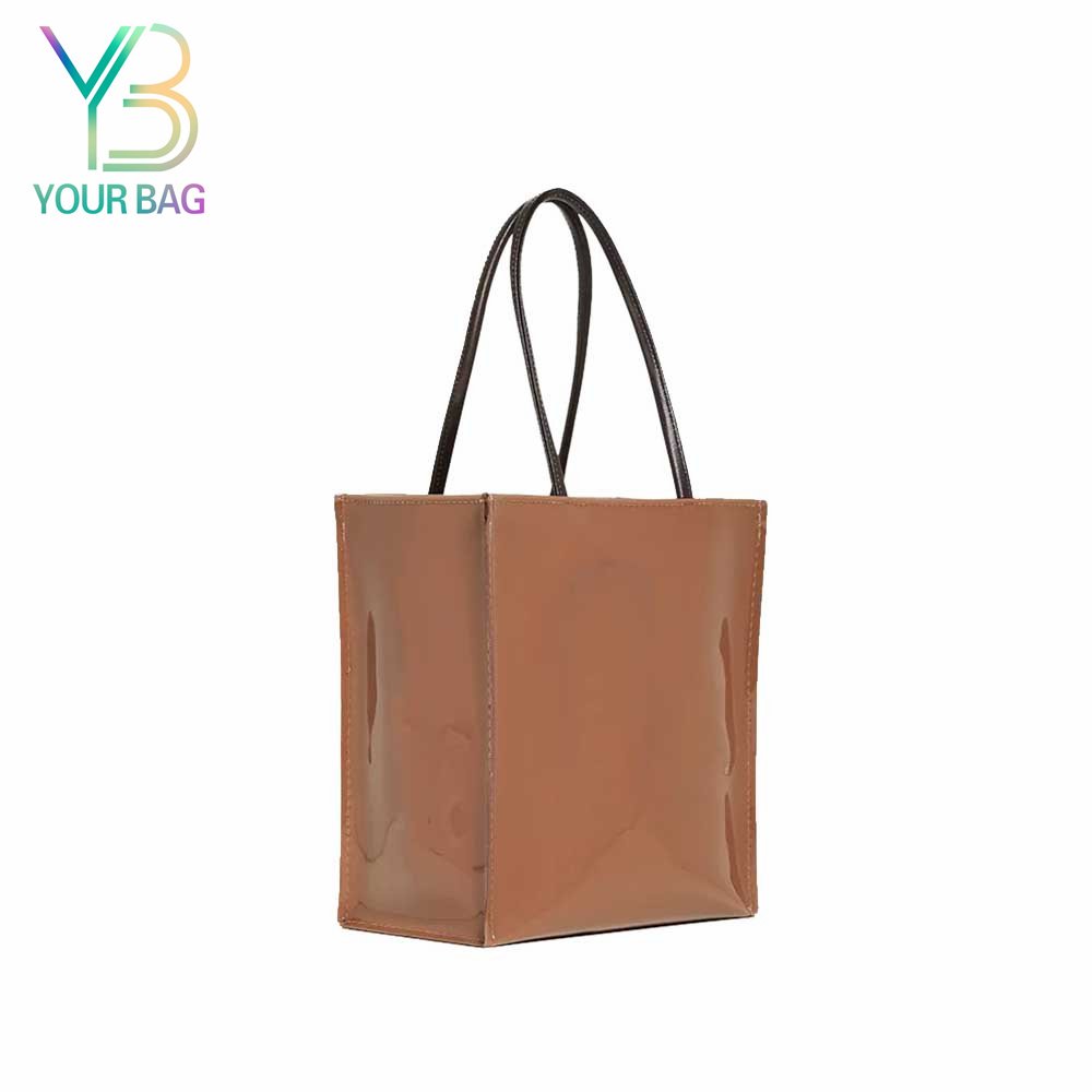 Hot Selling Good Quality Double handle Small Korean PVC tote Shopping bag with Custom Printed logo