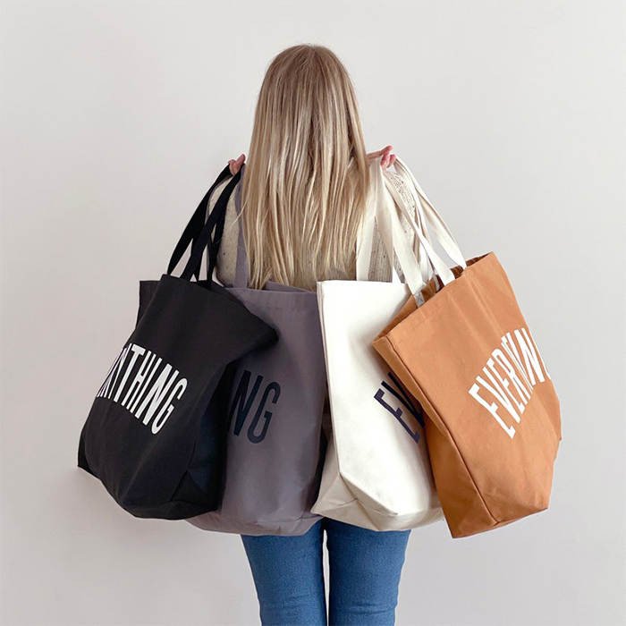 Personalized New Style High-Capacity Shoulder Bag Big Size Storage Canvas Bag Fashion Shopping Tote Bags With Customized Print