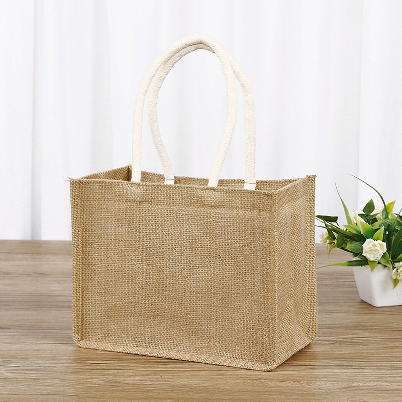 New Wholesale DIY Jute Bag Personalized Own Design Jute Shopping Bag Linen tote Bag Wholesale