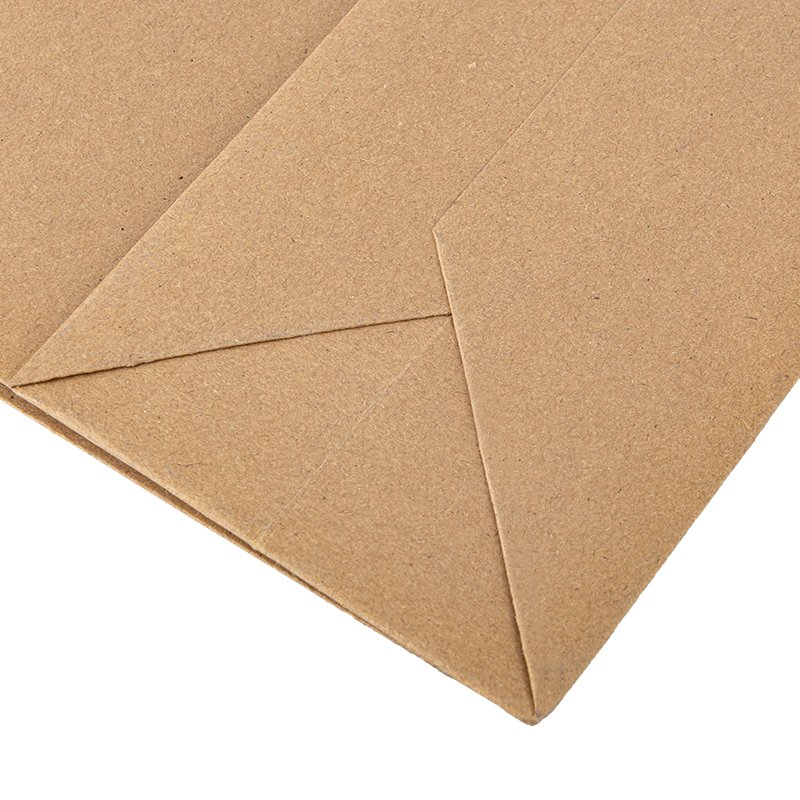 Custom Logo Printed Brown Kraft Paper Shopping Bag Food Delivery bag with Handle