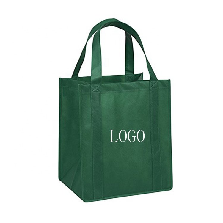 Reusable Tote Shopping Bag Oversized Custom Non-woven Fabric Eco Promotion Accept Customized Logo Striped Handled Cheap Printing