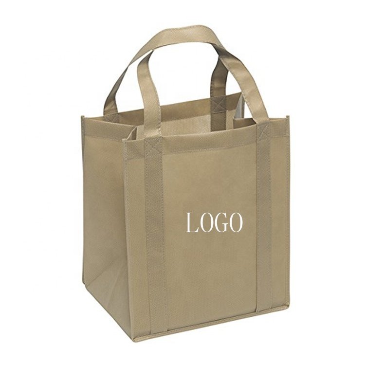 Reusable Tote Shopping Bag Oversized Custom Non-woven Fabric Eco Promotion Accept Customized Logo Striped Handled Cheap Printing