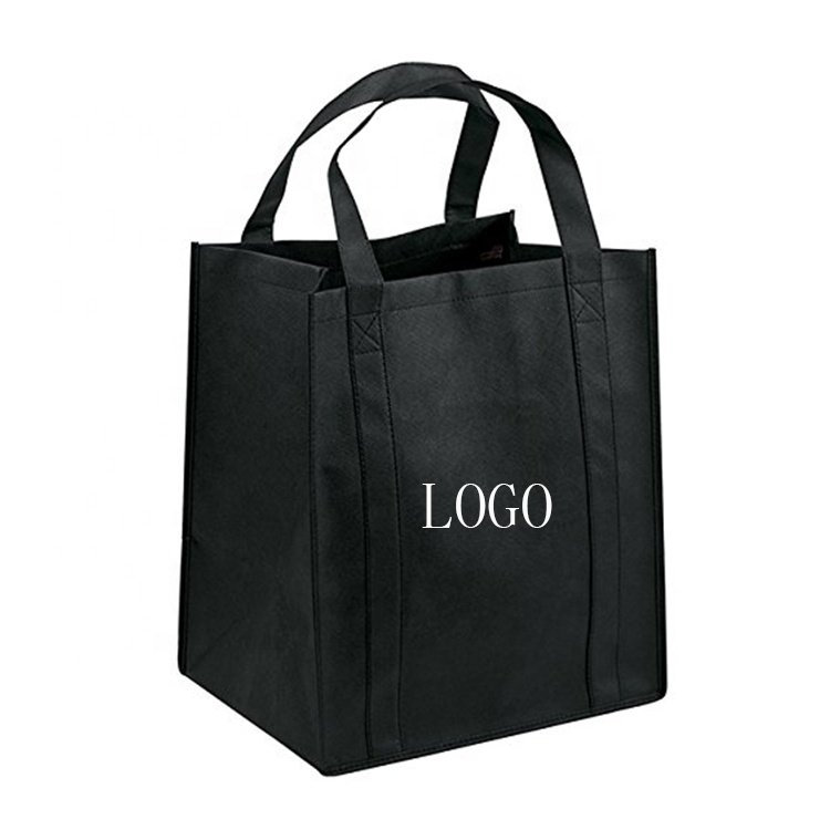 Reusable Tote Shopping Bag Oversized Custom Non-woven Fabric Eco Promotion Accept Customized Logo Striped Handled Cheap Printing