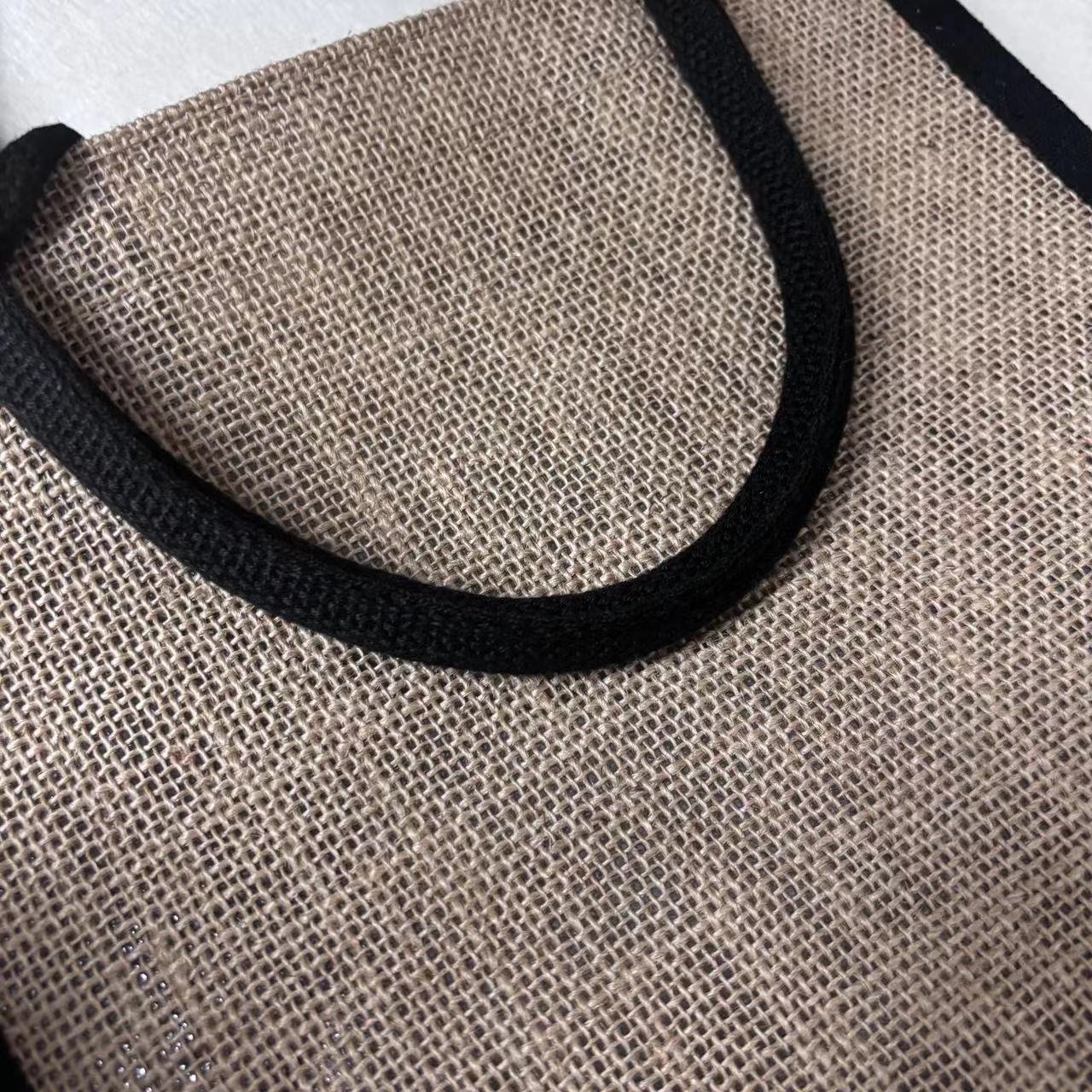 Hot Selling Reusable Grocery Bags Waterproof Shopping Bag Handle Jute Portable Packaging Bag