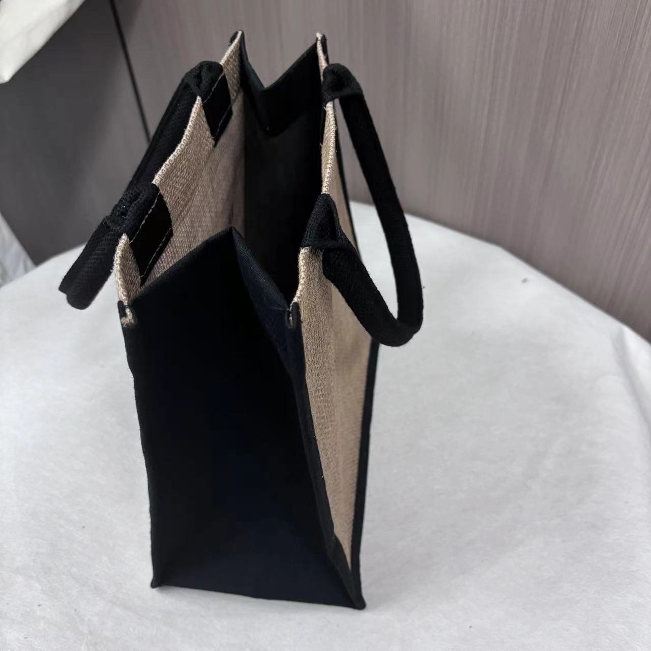Hot Selling Reusable Grocery Bags Waterproof Shopping Bag Handle Jute Portable Packaging Bag