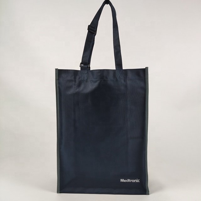 Multifunction Polyester Nylon Bag With Adjustable Trap Custom Nylon Shopping Bags Logo Printed Blue Rpet Nylon Foldable Tote Bag