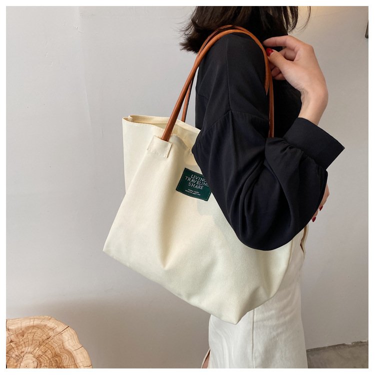 fashion luxury ladies large capacity shopping bags customized PU leather canvas women's tote bag