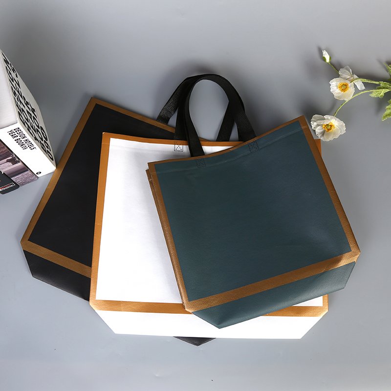 Eco friendly recycle reusable non-woven bag pp laminated non woven grocery bag fabric shopping bags for shop