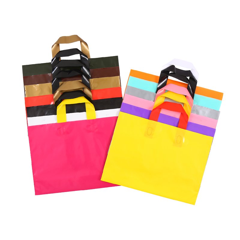 Durable reusable shopping bag with own logo shopping gift plastic custom plastic bag shopping