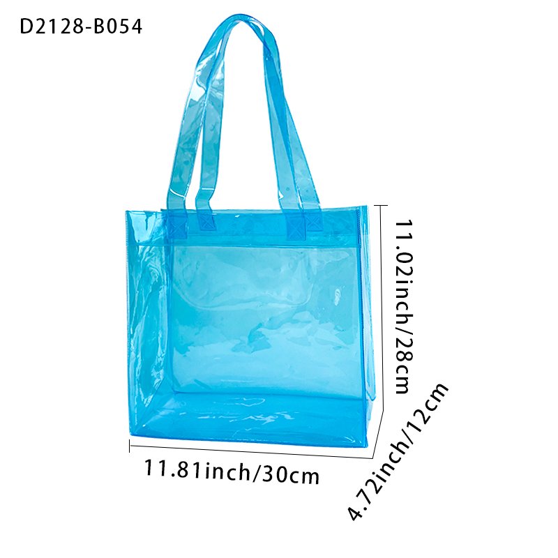Manufacturers Custom Low Moq Luxury Shopping Bag 30X12X28CM pvc tote bag lastic Carry Shopping pink ladies cute bags