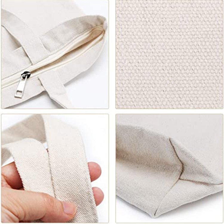 Custom Printed Logo Organic Recycle Promotion Durable Shopping Tote Cotton Cotton Canvas Bag