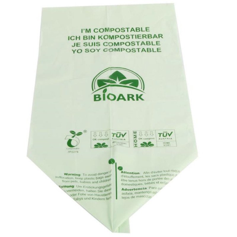 wholesale factory customized eco-friendly biodegradable compostable flat open shopping bags garbage bags on roll from China
