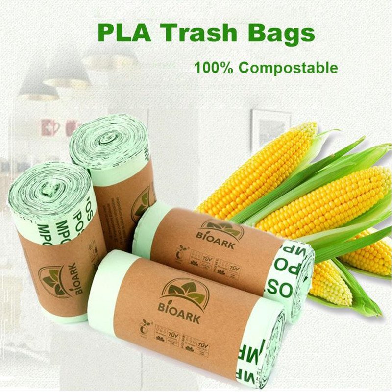 wholesale factory customized eco-friendly biodegradable compostable flat open shopping bags garbage bags on roll from China