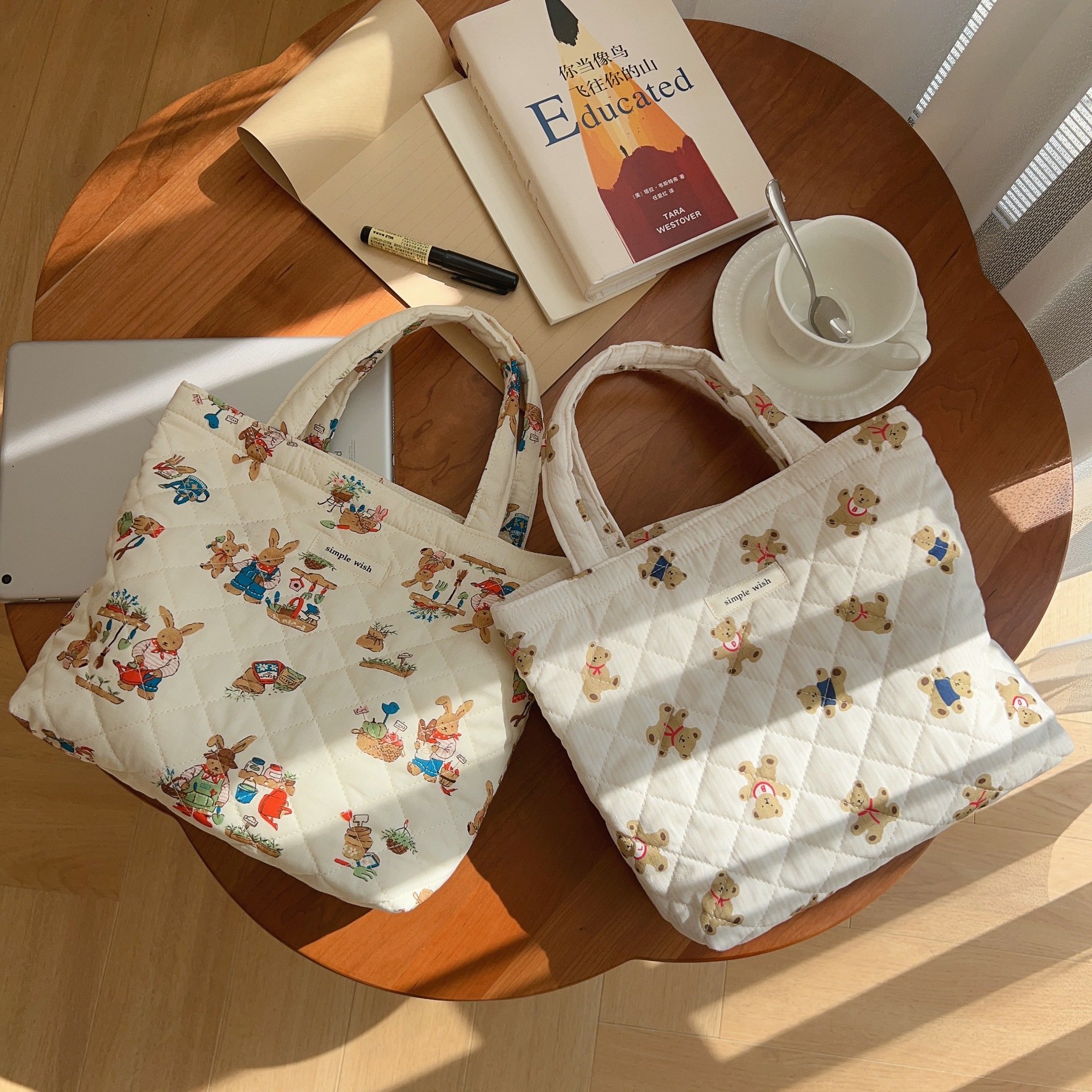 2024 New Style Fashion Vintage Floral Cute bags for Girl Large Casual Capacity Shopping Tote Bags Hand Bag