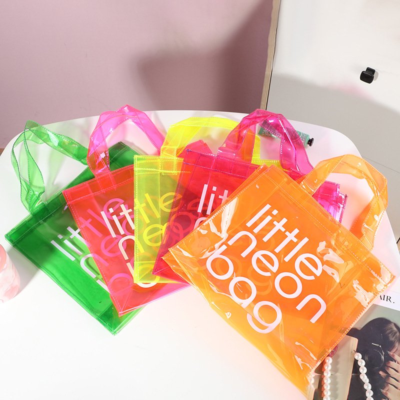 Fashion Pvc Backpack Lady Plastic Handbags Waterproof Bags Shopping Bags