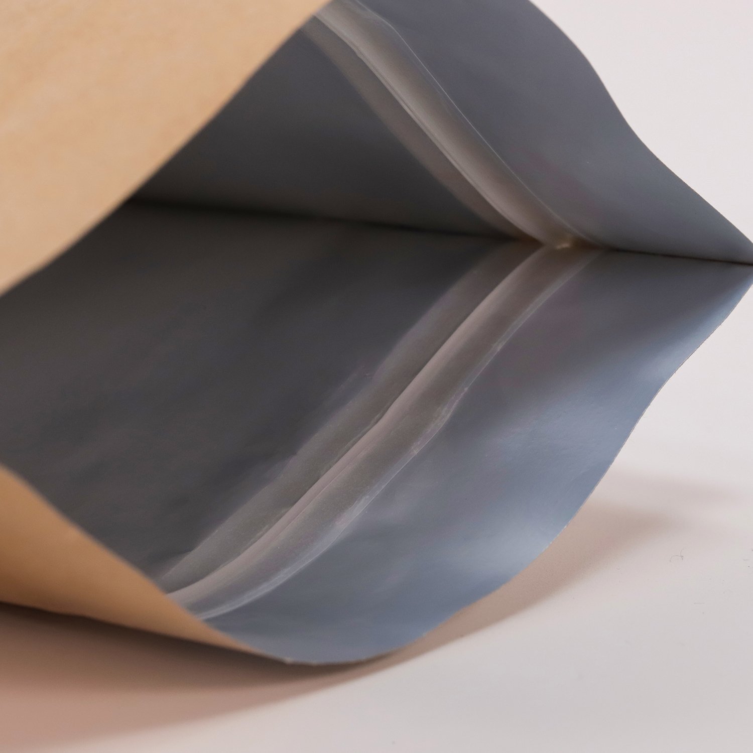 compostable biodegradable brown kraft paper aluminum foil stand up doypack bag zipper valve high barrier food bottom gusset bag