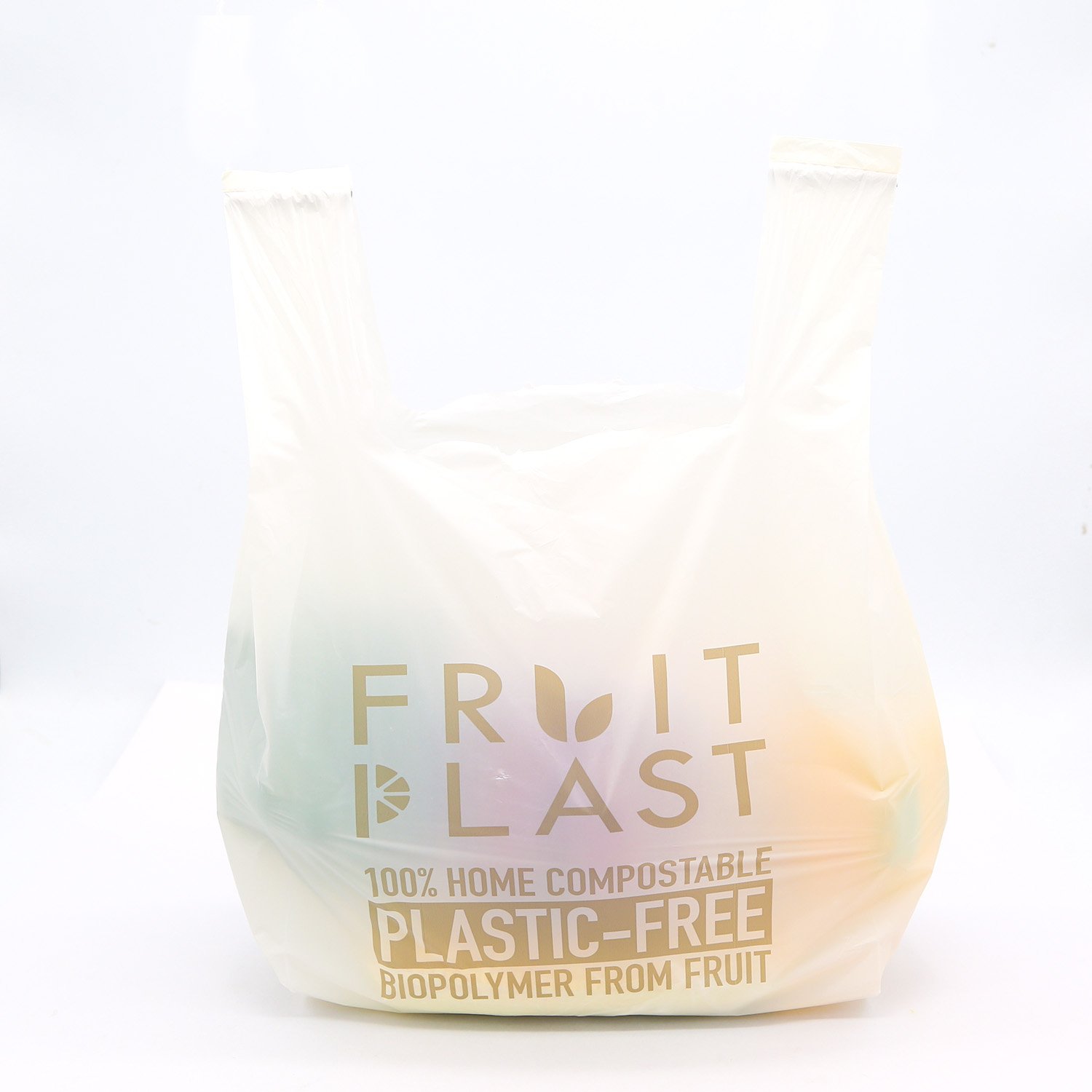 biodegradable packaging plastic corn strach shopping bag vest t-shirt with t-shirt handle