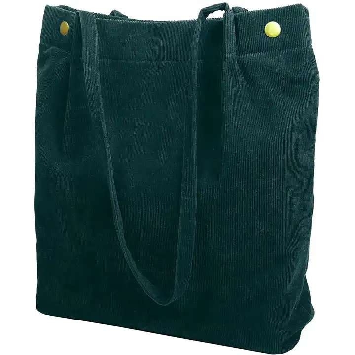 2024 new corduroy single shoulder underarm bag leisure canvas shopping bag go to work college underarm tutoring bag