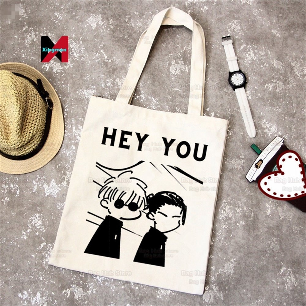 Jujutsu Kaisen Ryomen Sukuna Yuji Itadori Shopping Bag Graphic Tote Harajuku Women Canvas Shoulder Bag Female Ulzzang Eco