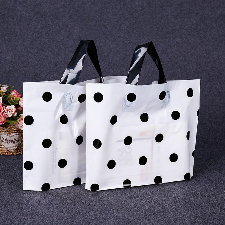 Eco-Friendly Custom Logo Printed Design Hdpe/Ldpe Clothing Shopping Carrying Plastic Pouch tote Bags