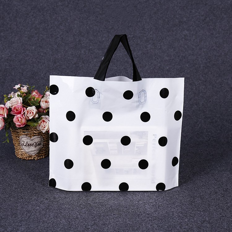 Eco-Friendly Custom Logo Printed Design Hdpe/Ldpe Clothing Shopping Carrying Plastic Pouch tote Bags