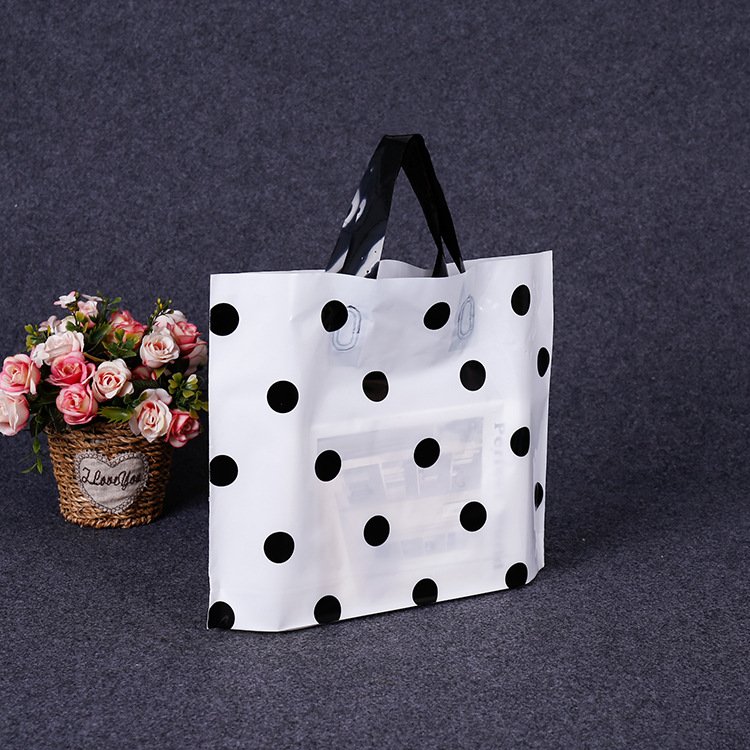 Eco-Friendly Custom Logo Printed Design Hdpe/Ldpe Clothing Shopping Carrying Plastic Pouch tote Bags