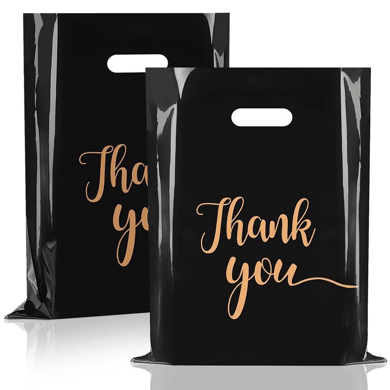 Personalized Brand Name Shopping Bag Custom Logo Printed Boutique Clothing Packing Die Cut Handle Plastic Bags
