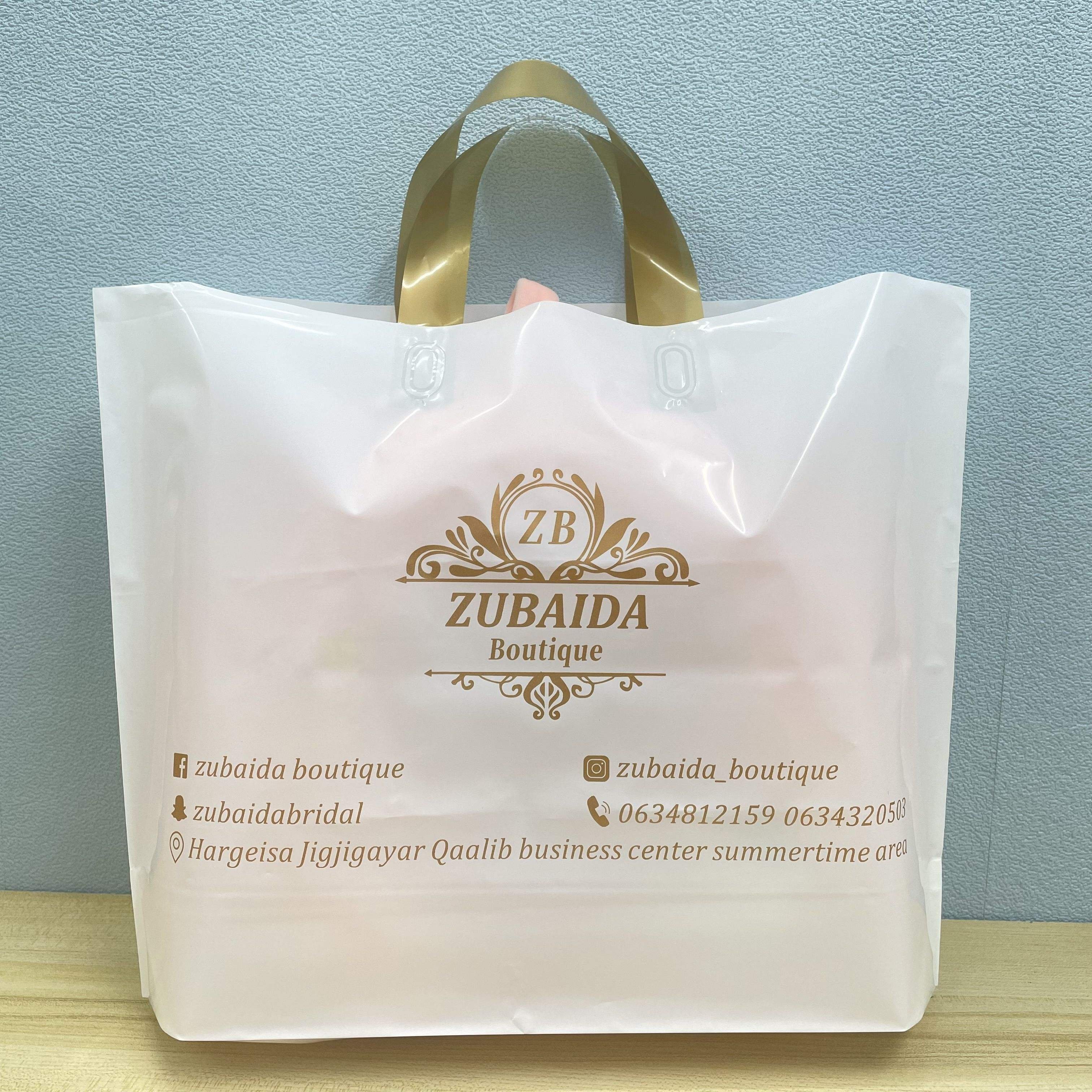 ODM/OEM Custom Design LDPE/HDPE Handle Plastic Bag Die Cut Bag Shopping Bag For Clothing/Shoe Packing