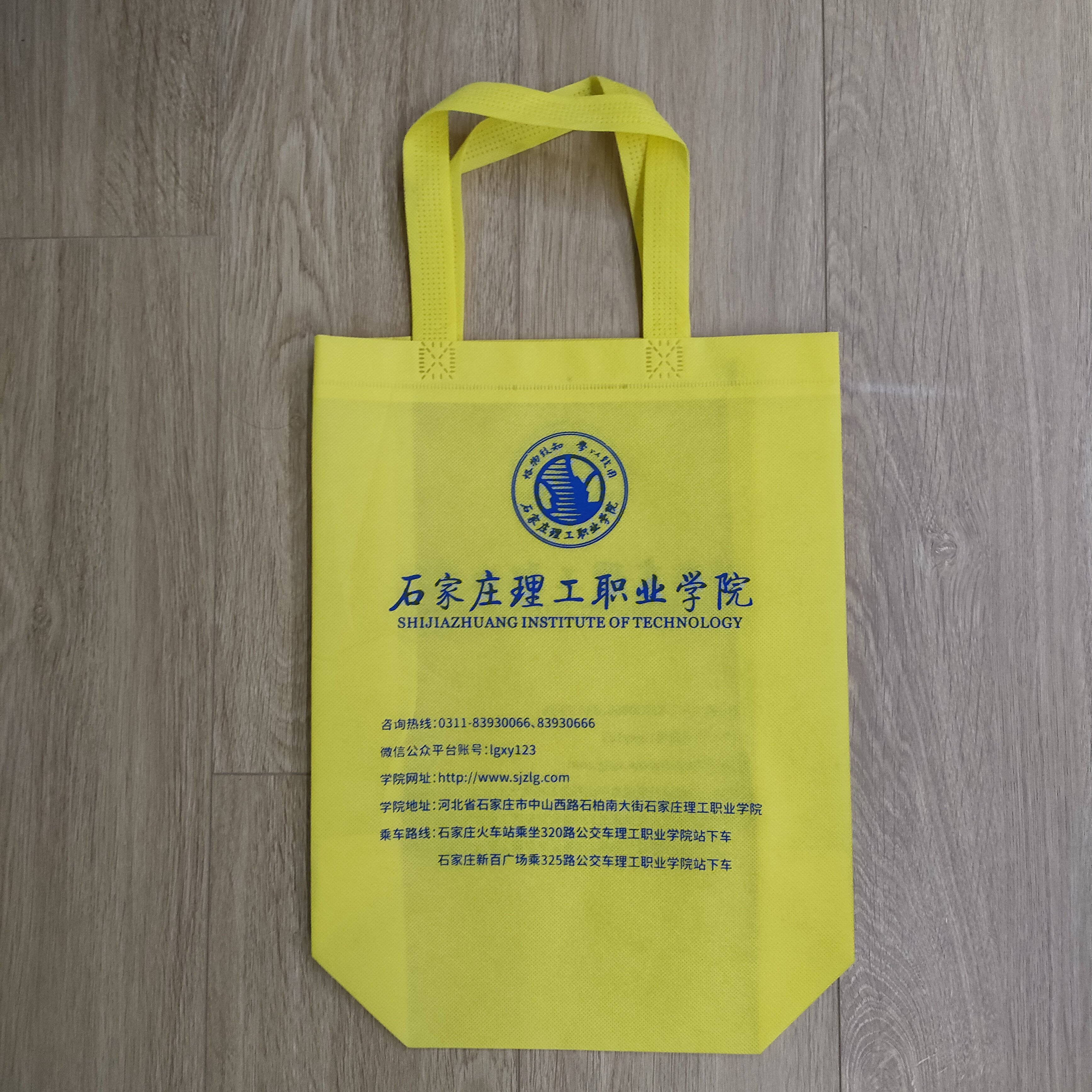 OEM eco-friendly no laminated polypropylene non woven shopping bag with handles