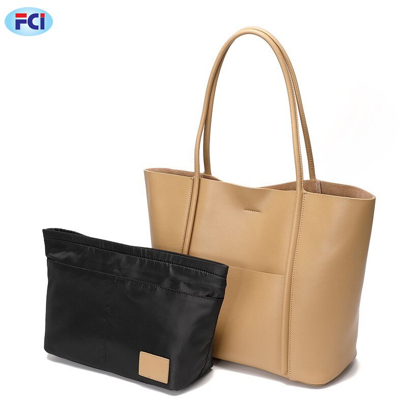 Wholesale Factory Price Custom Made With 100% Original Leather Fashionable Ladies Tote Bag Women Handbags