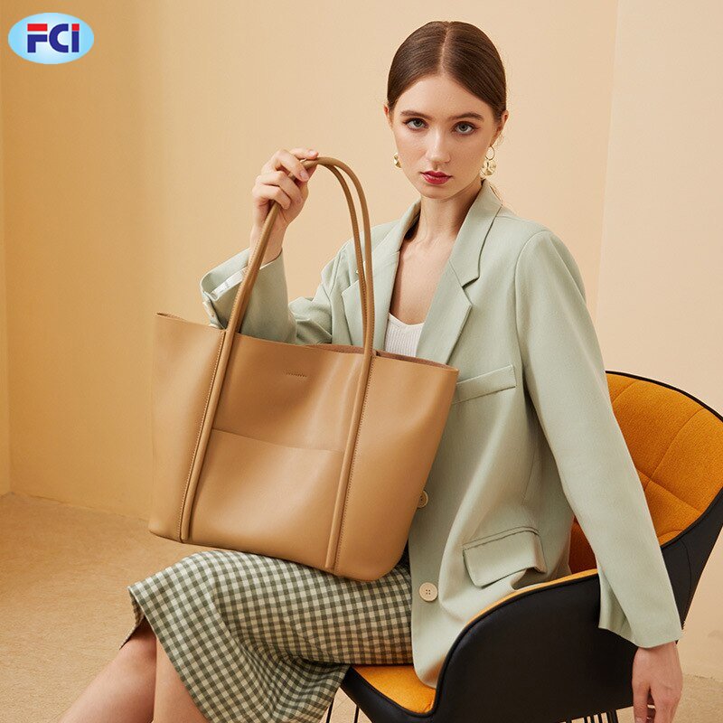 Wholesale Factory Price Custom Made With 100% Original Leather Fashionable Ladies Tote Bag Women Handbags