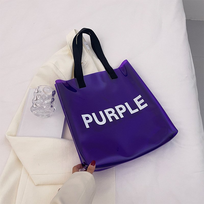 High quality customized transparent pvc bags custom clear pvc beach bag pvc logo shopping bag
