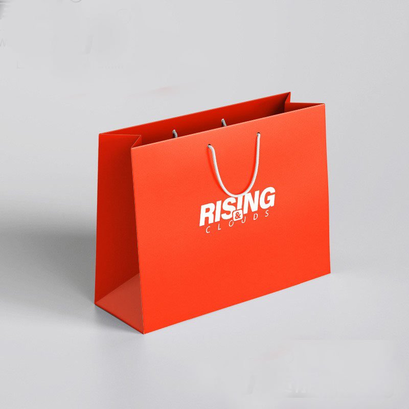factory supply customized logo glitter fancy christmas gift clothing packaging shopping paper handbags