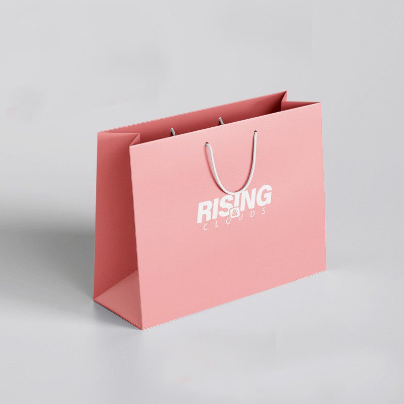 factory supply customized logo glitter fancy christmas gift clothing packaging shopping paper handbags