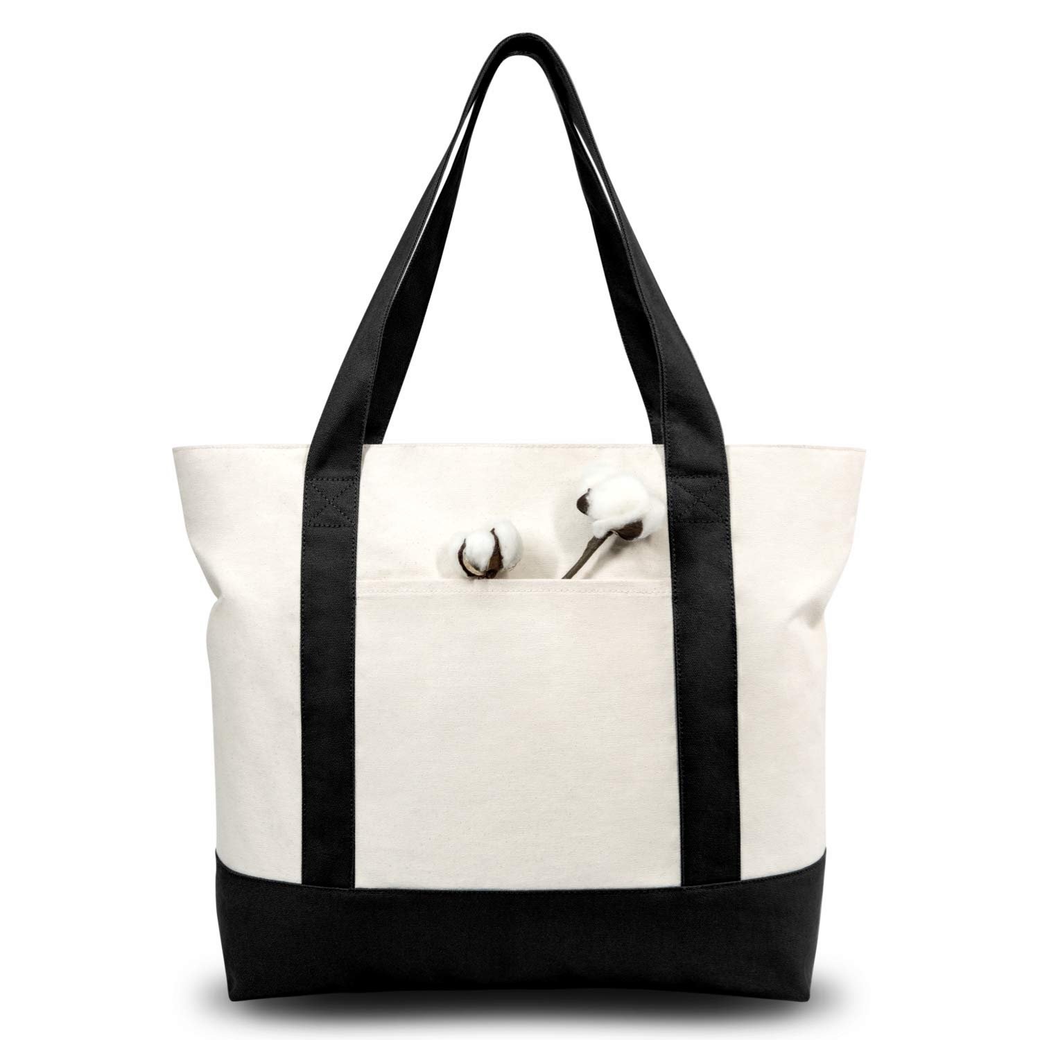 Eco-friendly Oraganic Cotton Bag with Customized Logo and Long Tote for Shopping Foldable Canvas Bag for Groceries Shopping