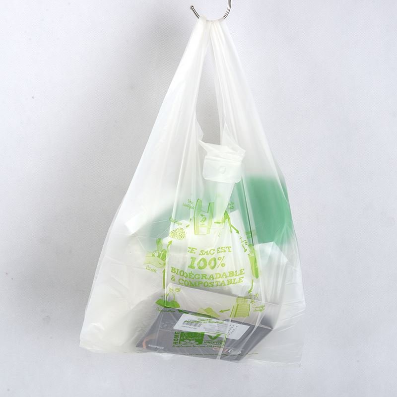 Biodegradable Plastic Shopping Bag Wholesale HDPE / LDPE Shopping Biodegradable Bags Plastic Grocery T-shirt Fruits Bag