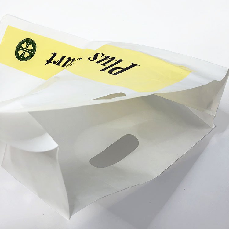 Custom Print Logo High Quality Plastic Shopping Bag HDPE Plastic packaging Die Cut Handle Carry Bag