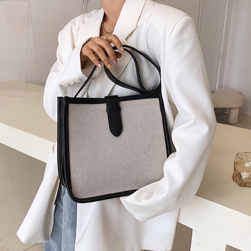 Fashion Custom Size Crossbody Small Bag High Quality Eco-friendly Portable Canvas PU Shoulder Shopping Bag for Ladies