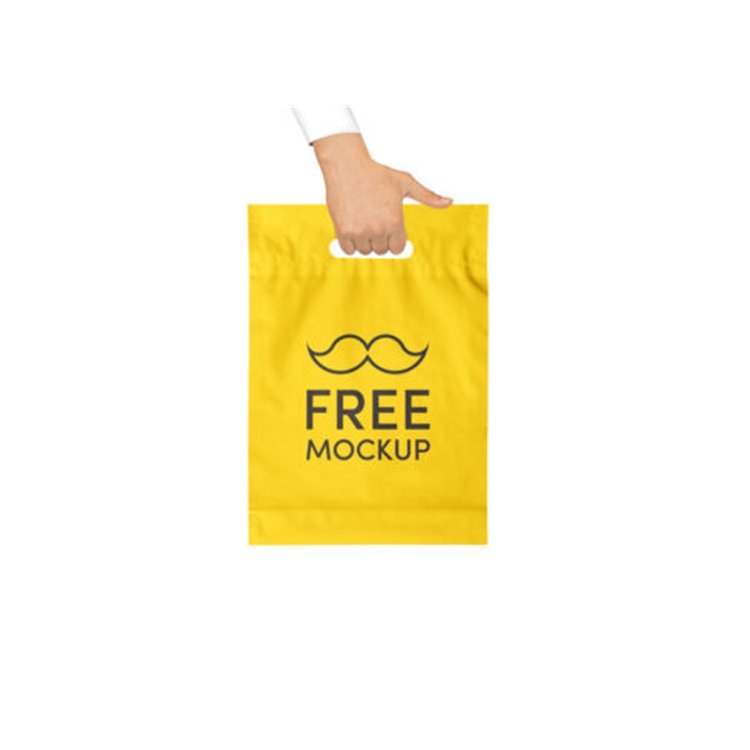 Profession custom personalized white plastic shopping bags with your own logo die cut handle for store