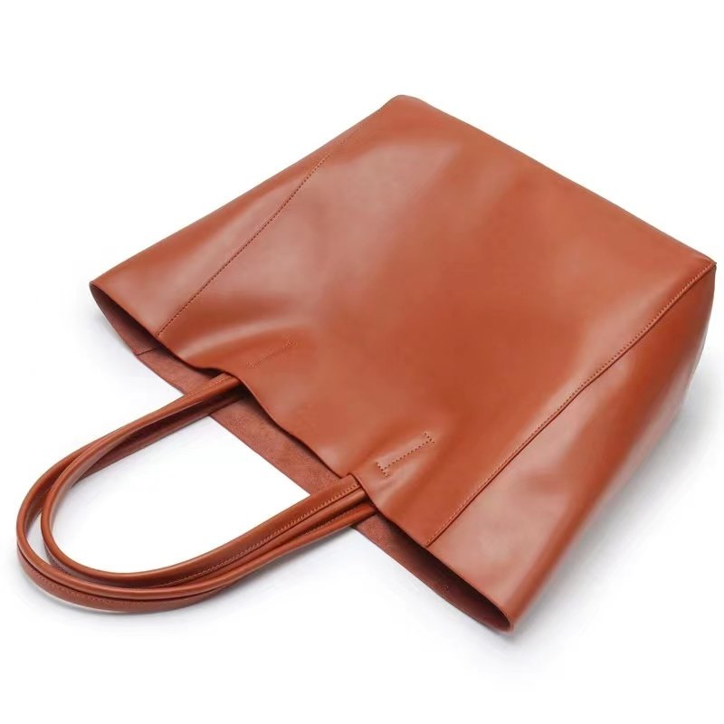 Fashion women genuine Leather Tote Bag Soft Custom Women Handbags High Quality Shopping Bag Ladies Office Big Bag
