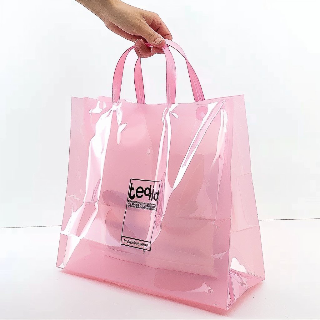 Grocery Supermarket China Wholesale Transparent Packing Soft Loop Shop Frosted Logo Packaging Plastic Shopping Bag With Handle