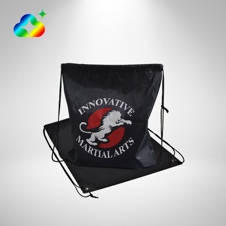 Custom Logo Biodegradable Promotional Gift Packaging Backpack PP Non Woven Shopping Bags With Drawstring