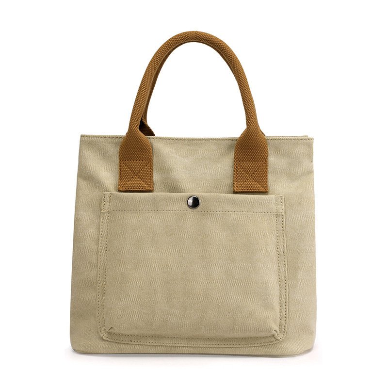 Custom Large Capacity classic Print Logo shopping Bags Plain White Blank ECO Cotton Canvas Handbags