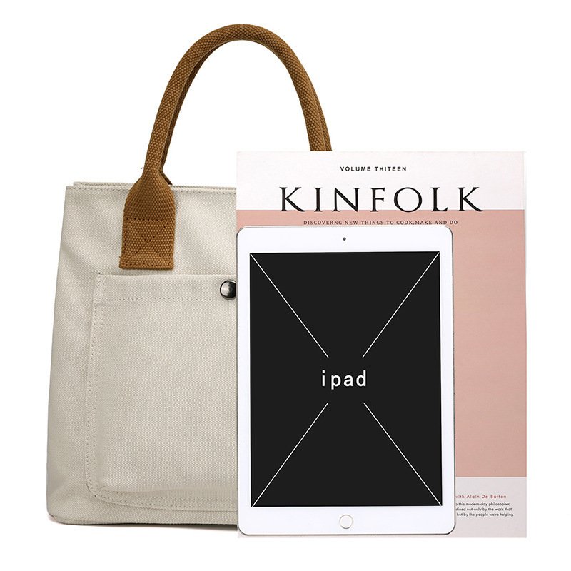 Custom Large Capacity classic Print Logo shopping Bags Plain White Blank ECO Cotton Canvas Handbags