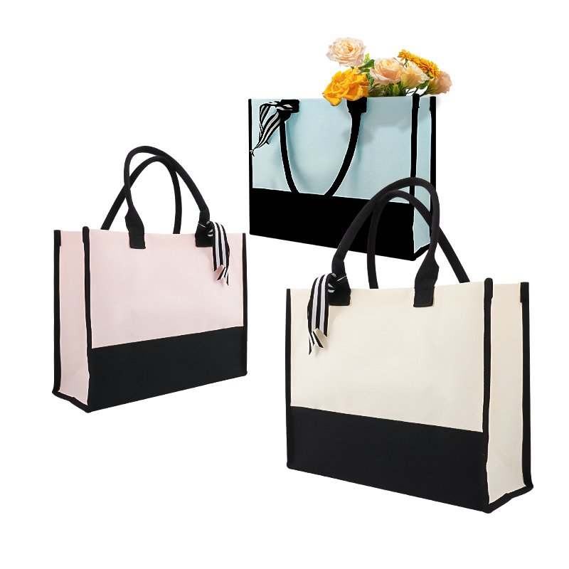 Personalized Grocery Bag Reusable Shopping Tote Bag With Custom Printed Logo